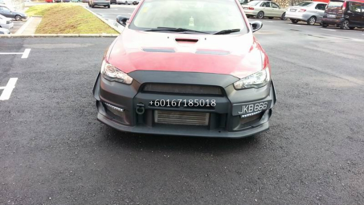 mitsubishi lancer ex gt bodykit varis front bumper with carnard