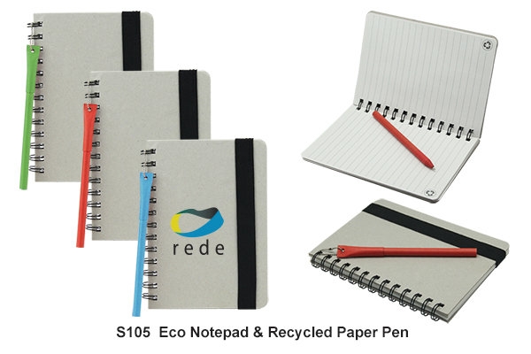 Eco82 Eco Notepad & Recycled Paper Pen