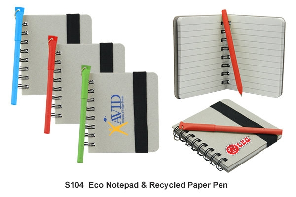 Eco81  Eco Notepad & Recycled Paper Pen