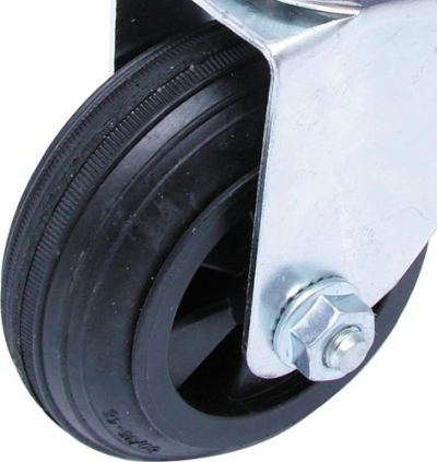 Castors, Black Rubber Tyre Wheel Only 100mm ATL9455620K
