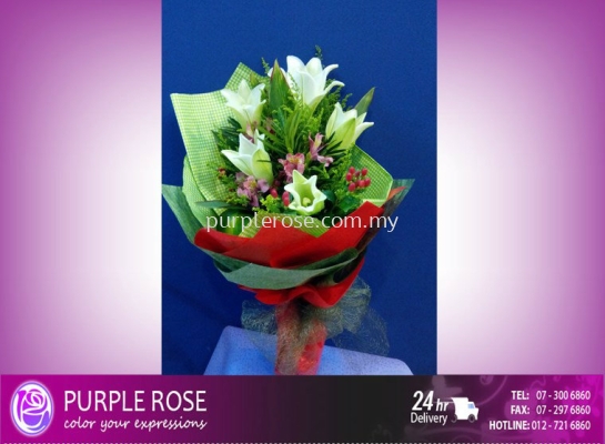 Lillies/Tulips bouquet 14(SGD52)