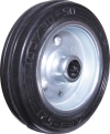 Castors, Black Rubber Tyre Wheel Only 125mm ATL9453230K Black Rubber Tyre Steel Centre Wheel With Roller Bearing Atlas