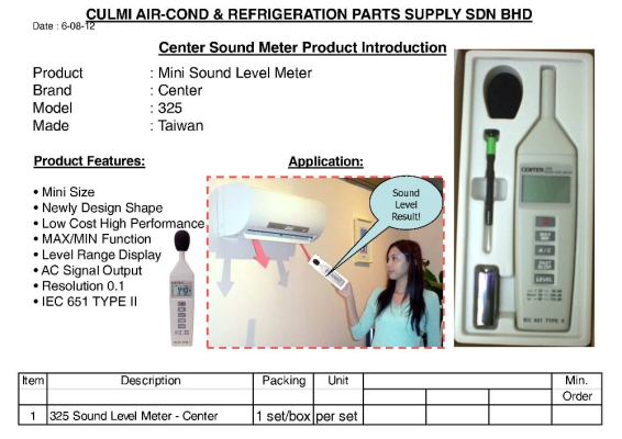 CENTER 325 Sound Level Meter