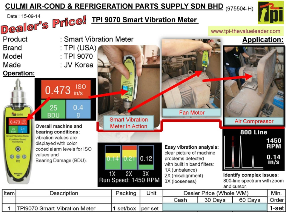 TPI-9070 Smart Vibration Meter
