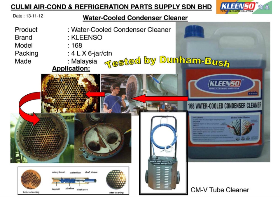 Kleenso 168 Water-Cooled Condenser Cleaner x 4L