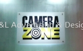 camera zone 5mm 3ft x 2ft clear acrylic reversed sticker with T5 Acrylic Signage