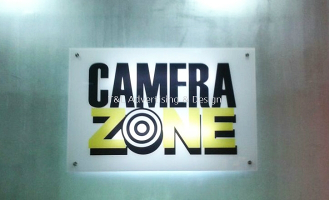 camera zone 5mm 3ft x 2ft clear acrylic reversed sticker with T5