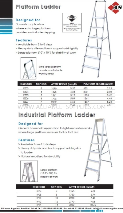 Platform Ladder & Industrial Platform Ladder