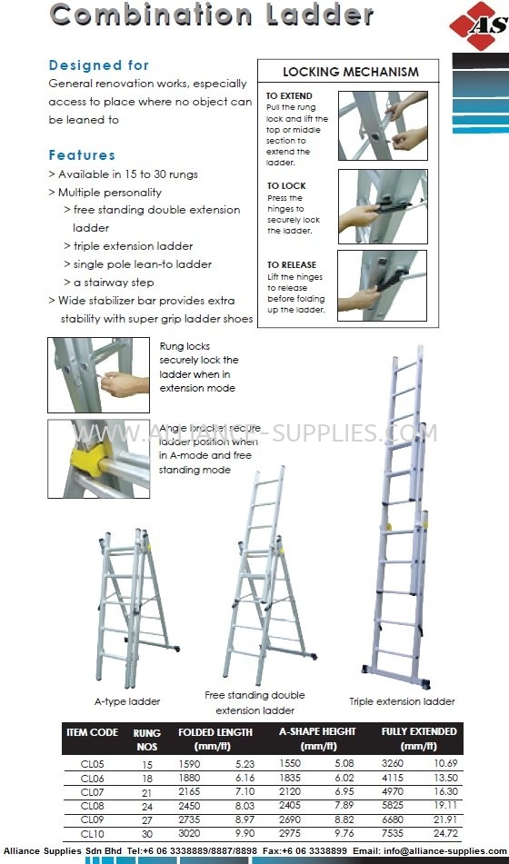 Combination Ladder Access Equipment MRO CONSUMABLES / HARDWARE