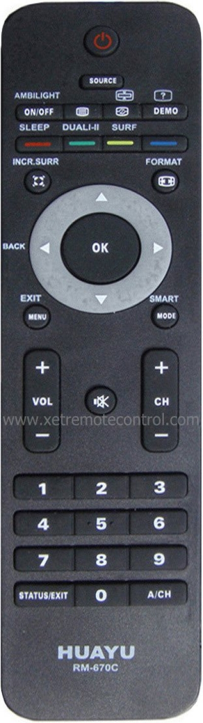 RM-670C PHILIPS TV REMOTE CONTROL 