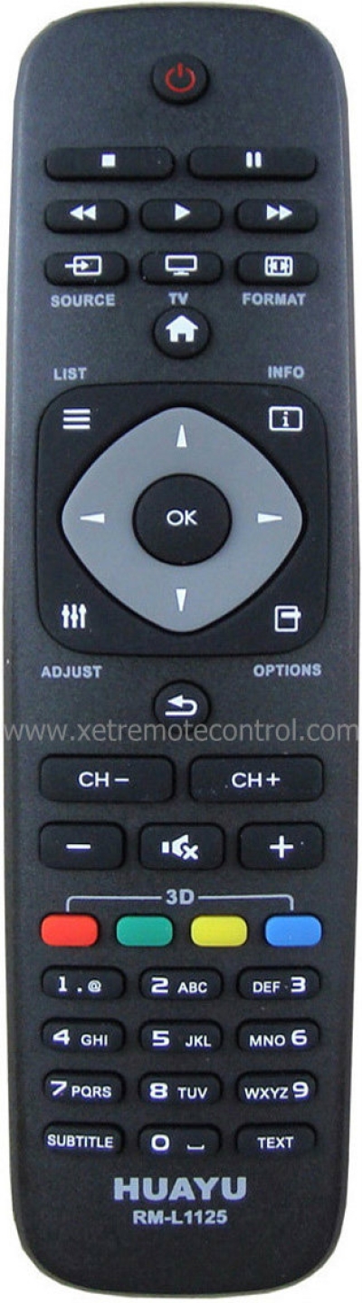 RM-L1125 PHILIPS TV REMOTE CONTROL 