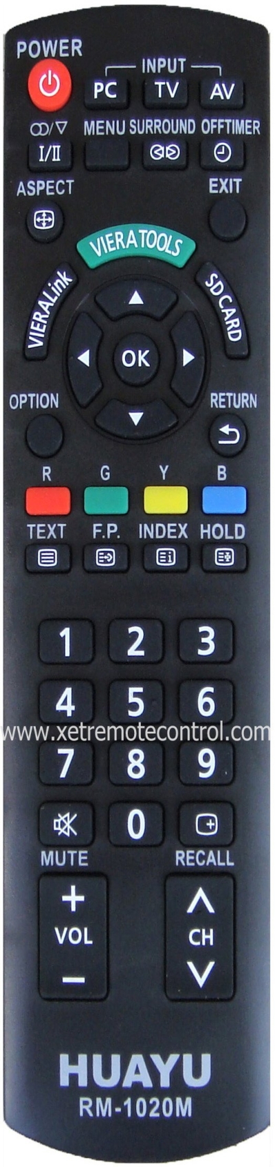 RM-1020M PANASONIC TV REMOTE CONTROL 