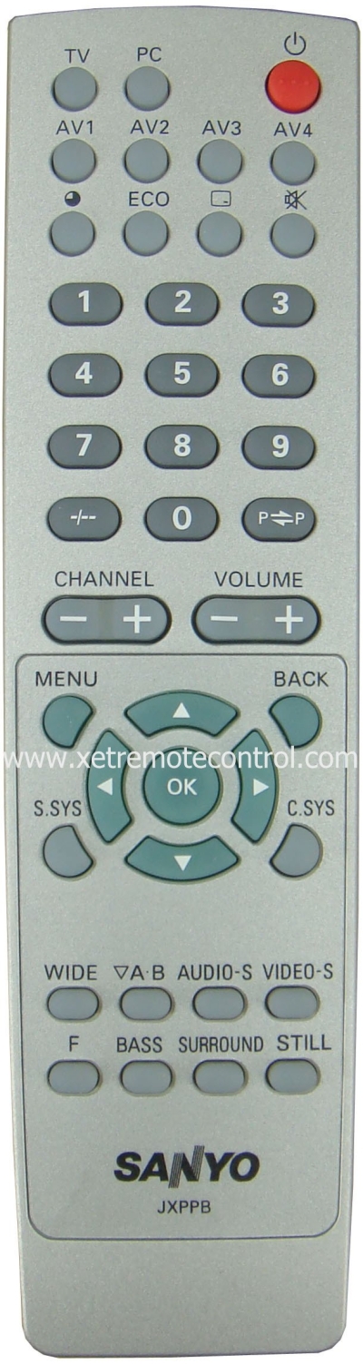 JXPPB SANYO TV REMOTE CONTROL 