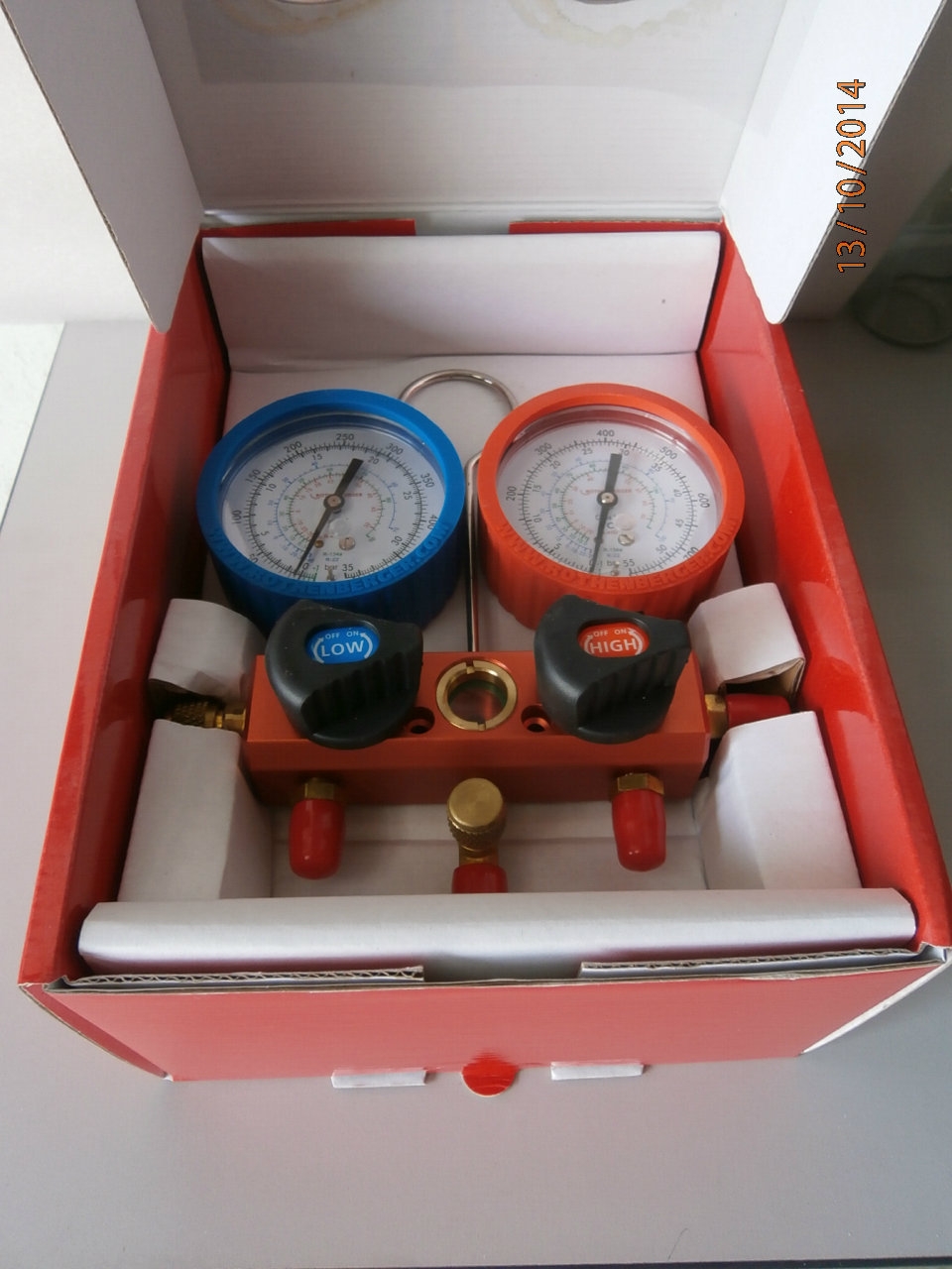 ROTHENBERGER 1705.51 MANIFOLD GAUGE C/W 3FT HOSE (R410A/R134A/R22)