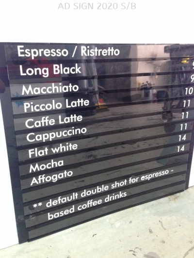 (Espresso Lab Menu Board)