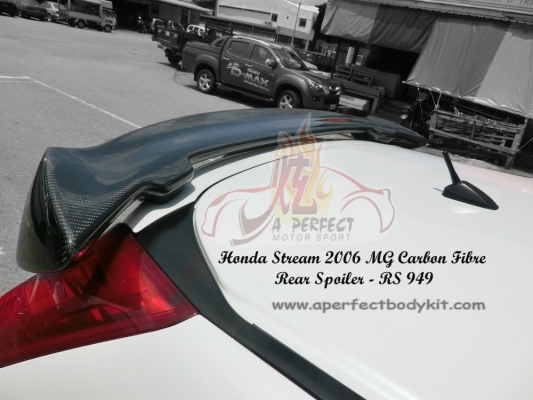 Honda Stream 2006 MG Style Carbon Fibre Rear Spoiler 