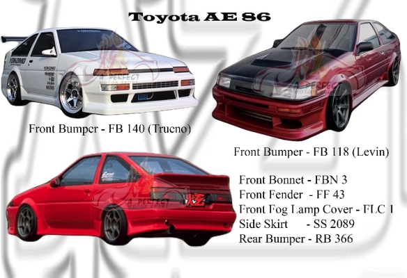 Toyota AE 86 Bodykits