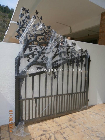 Wrought Iron Swam Main Gate