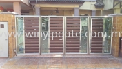 Stainless Steel 13F Folding Gate and Aluminum Wood Plate @ Tempered Stainless Steel 13F Folding Gate and Aluminum Wood Plate @ Tempered