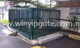 Glen Eagle Hospital Main Gate 26' Folding Gate and Powder Coated Glen Eagle Hospital Main Gate / Folding Gate and Powder Coated