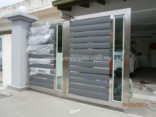 Stainless Steel Folding Gate 16' and Aluminum Plate