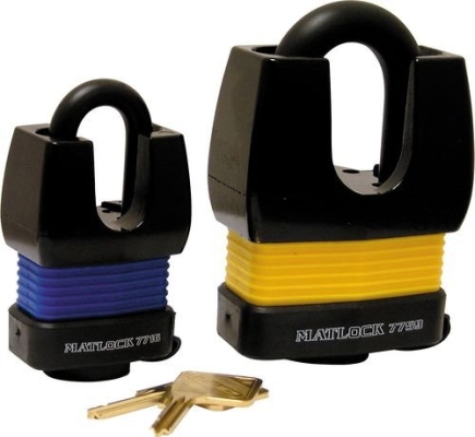 Padlocks, Weather-Resistant - Shrouded Shackle 75mm MTL9507759K