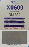 XO-600 DIAMOND BLACK 2 MIL SOLAR FILM