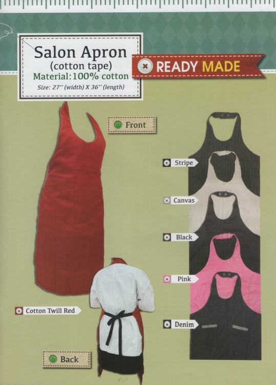 Salon Apron (Cotton Tape)