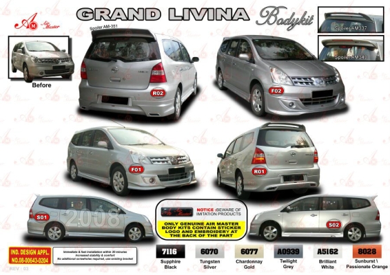 Nissan Grand livina AM Style Bodykit