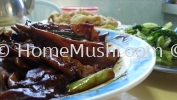 Gong Bao Pork with Abalone Mushroom Mushroom Cuisine