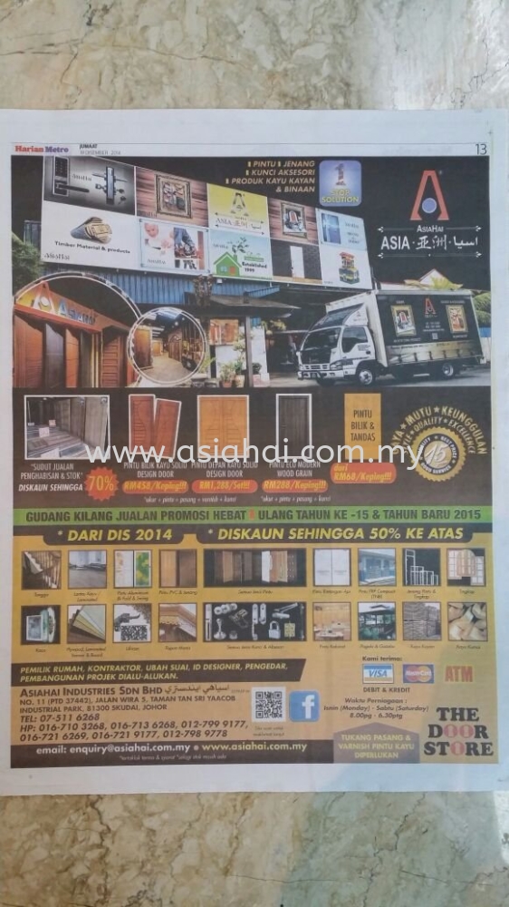 15th Anniversary Sales - Advertised @ Harian Metro