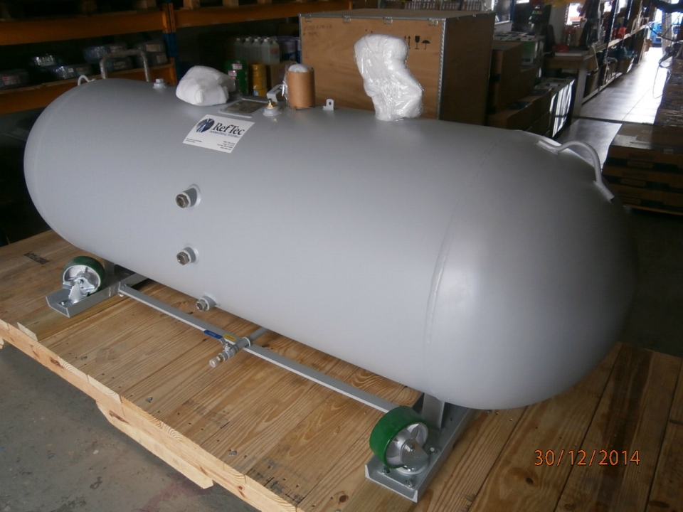 RefTech ASME-250-075-HP 250GL Tank (913kgs At 80% Capacity) * Built-In 80% Safety Valve