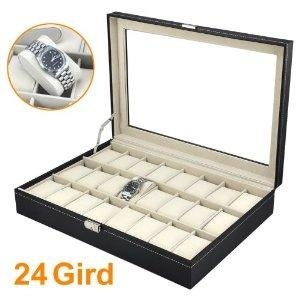 573007 - WATCH ORGANIZER 24 COLUMNS (Leather)[