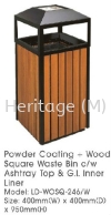 LD-WOSQ-246W POWDER COATING WITH WOOD WASTE OUTDOOR BINS POWDER COATING AND WOOD WASTE BINS 