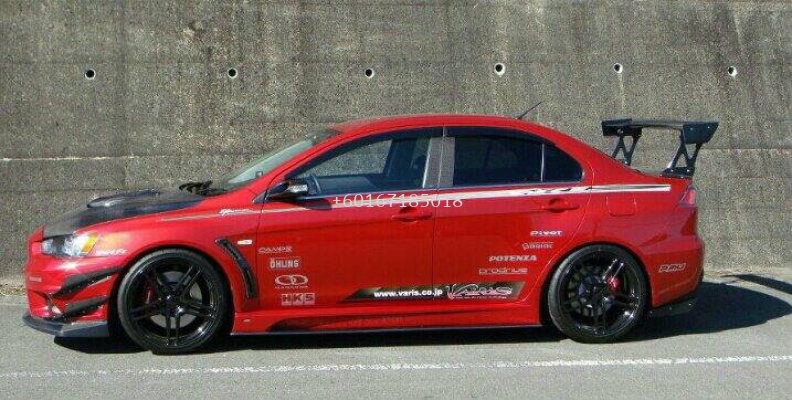 mitsubishi lancer evo x spoiler gt wing varis 