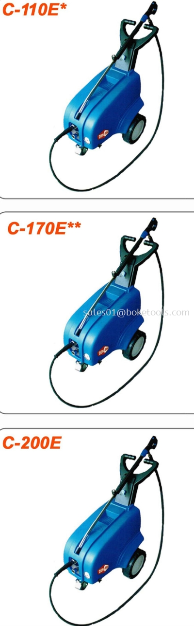 HIGH PRESSURE CLEANERS C-110E,170E,200E