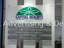 Capital Heights 6mm clear acrylic bevel edge and front sticker 48in x 20in and 4in x 3pcs Acrylic Signage