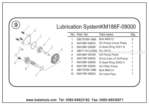 Muffler Assembly (KM186F-08000)