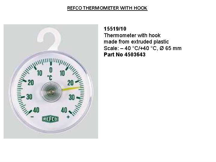 Refco 15519/10 Thermometer With Hook