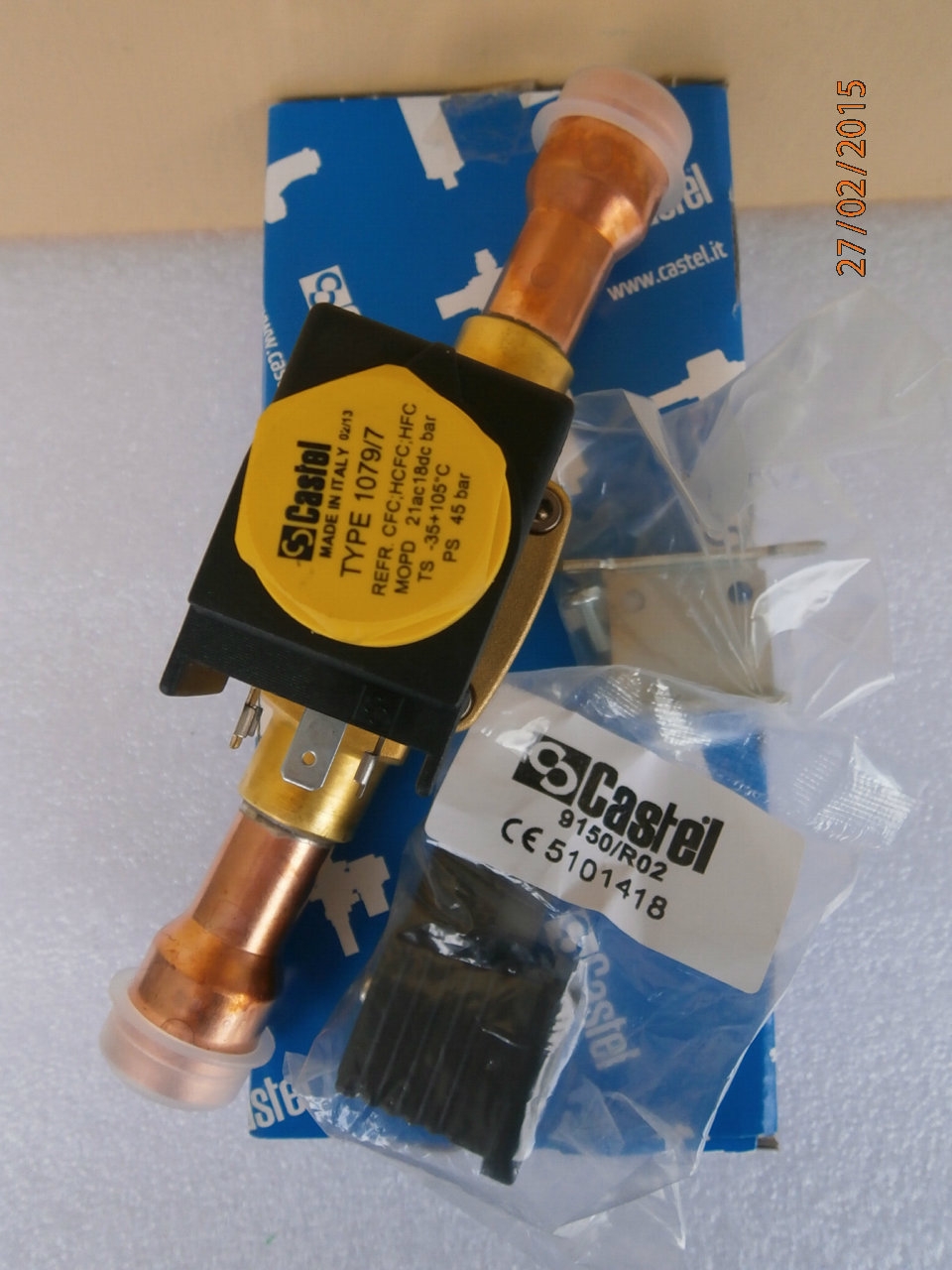 CASTEL ODS SOLENOID VALVE C/W COIL (220/230V 50/60 Hz)