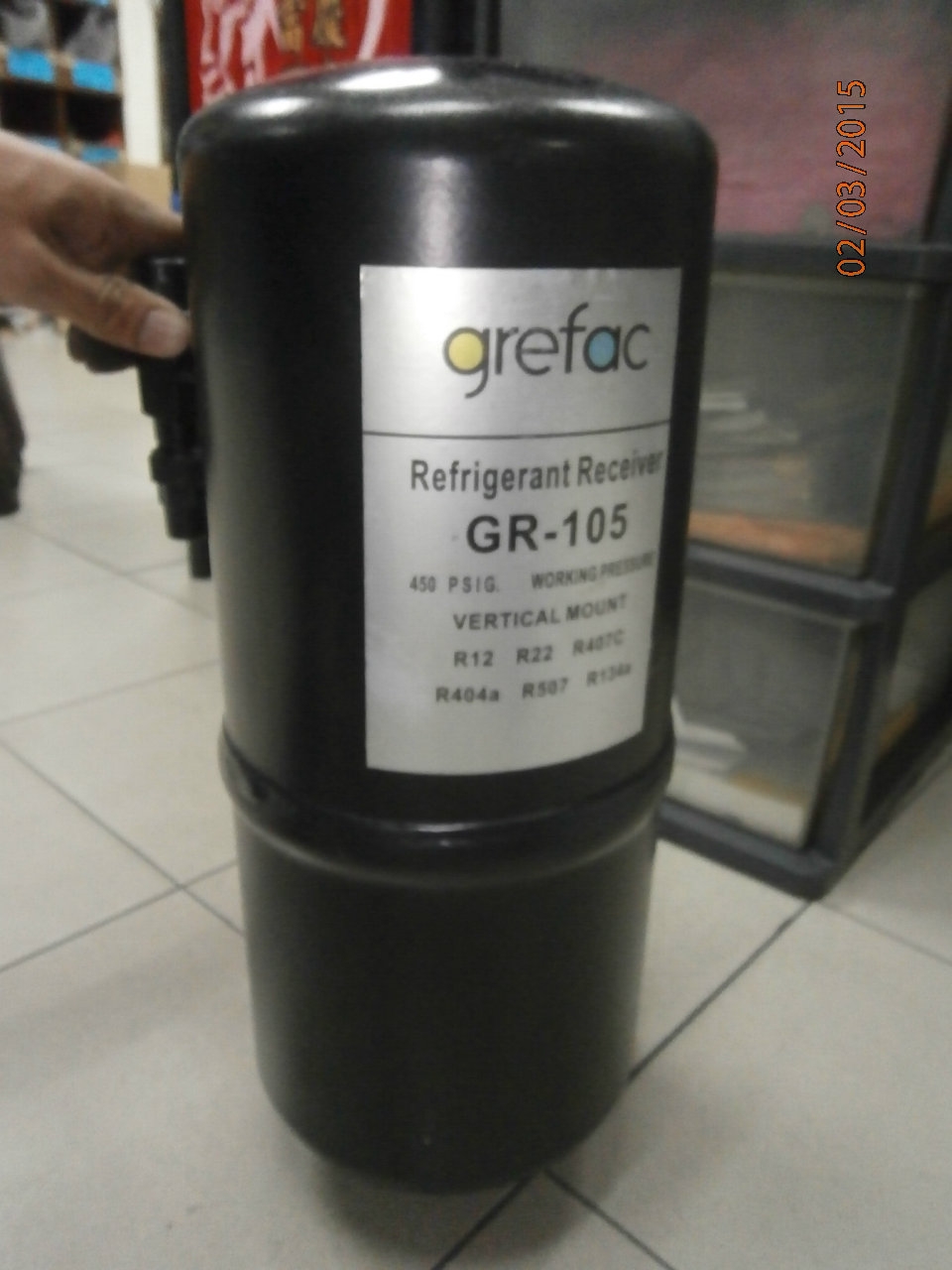 grefac Vertical Refrigerant Liquid Receiver GR Series