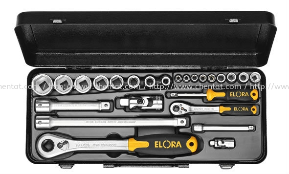 Elora - Socket Set 1/4'' and 1/2'', combined Tool Sets / Master Sets / Socket Sets Hand Tools