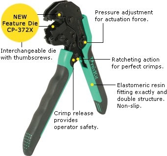 Pro'skit CP-236DE  Die Set For Pin Terminal Insulated & Non-insulated Wire Ferrules