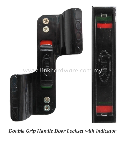 Double Grip Handle Door Lockset with Indicator