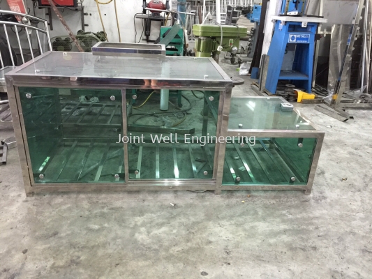 Stainless Steel TV Stand ,Templeted glass 