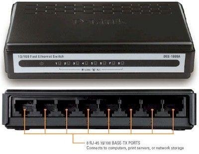 D-Link 8 Port Hub/Switch