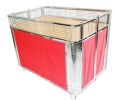 370201 - CHROME WAGON 90H x 120L x 75Dcm (Round) PROMOTION BIN