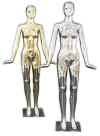 37753-F09-GOLD & SILVER FEMALE MANNEQUIN Female Abstract Plastic MANNEQUINS