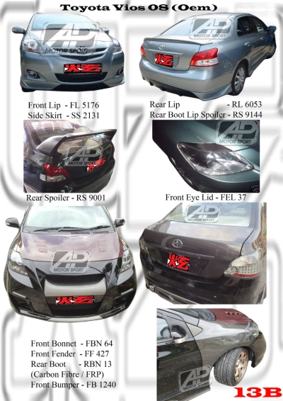 Toyota Vios 2008 Bodykits 