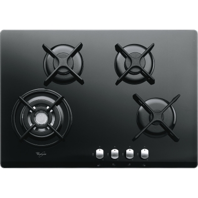 4 Burner Gas on Glass Hob in Black AKT 466/ NB/ 01